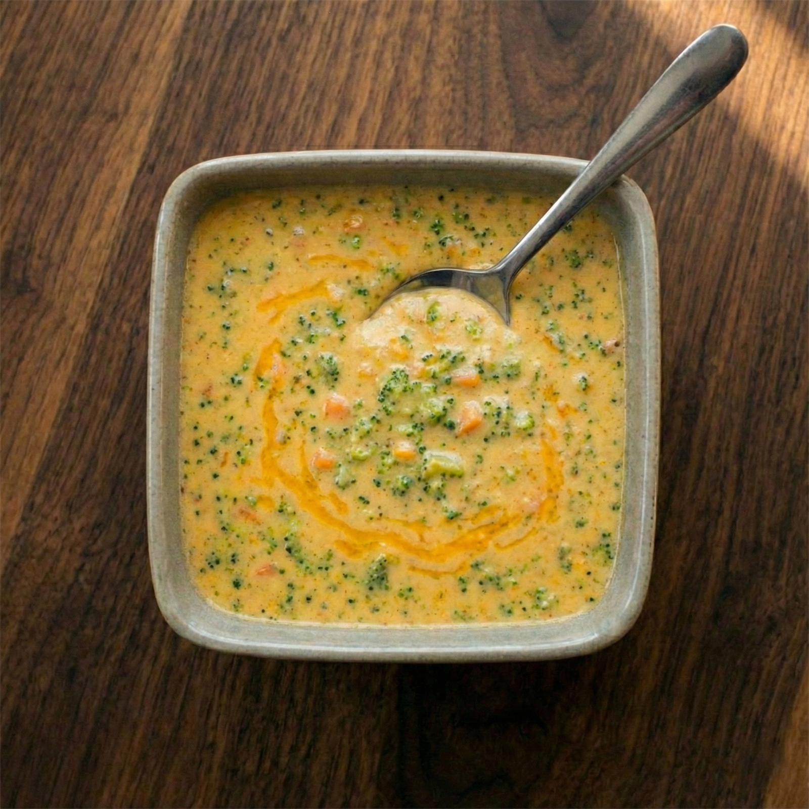 Vegetarian broccoli cheddar Soup by EDV